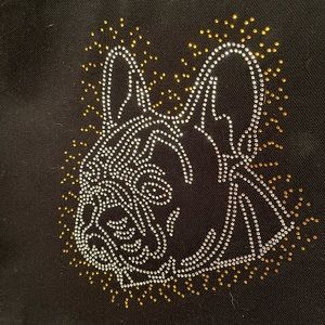 Rhinestone French bulldog tee shirt